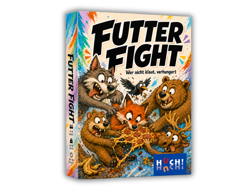 Futter Fight Kartenspiel – Spielschachtel mit hungrigen Waldtieren